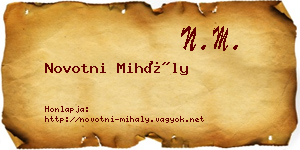 Novotni Mihály névjegykártya